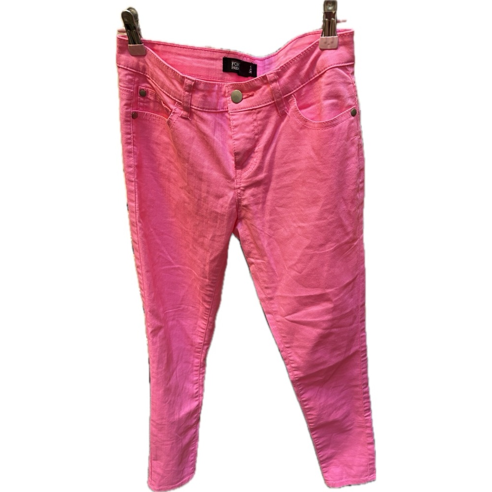 Forever 21 Premium Denim Vibrant Highlighter Pink Skinny Jeans